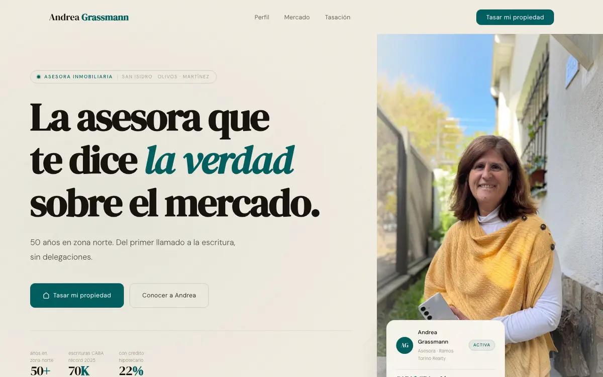 Andrea Grassmann website, real estate brokerage